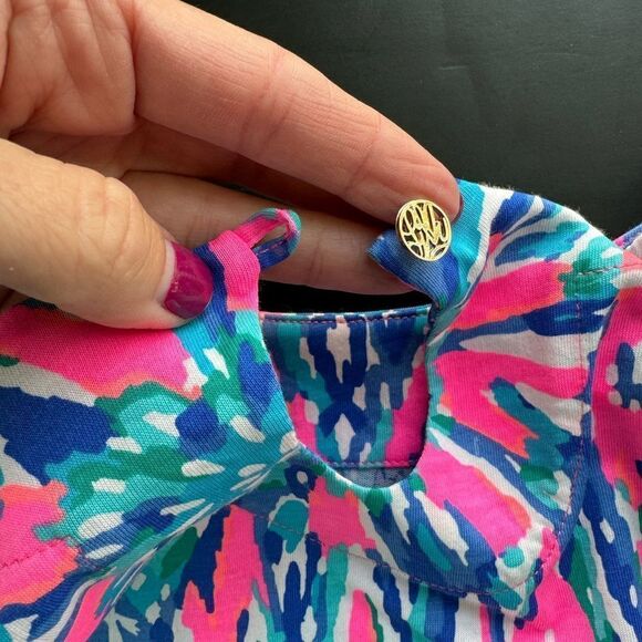 Lilly Pulitzer Size Small 3/4 Sleeve Bay Dress Tiki Pink in Shake It Up Print - Picture 9 of 16
